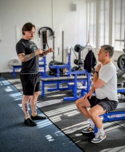 RWF Personal Trainer in session with a client